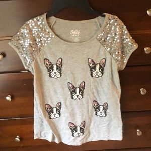sparkly pug shirt
